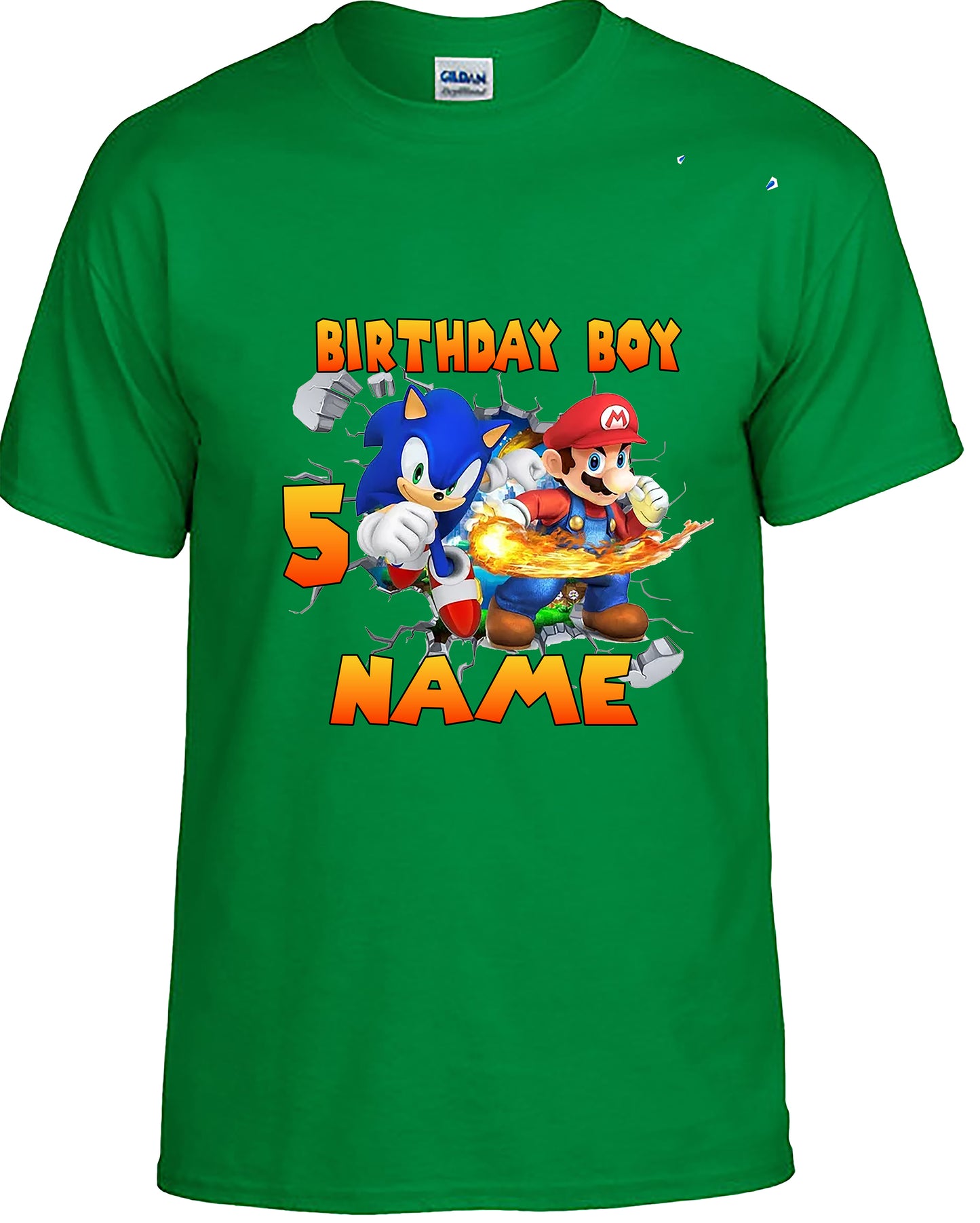 Mario And Sonic Birthday Personalized T-shirt.