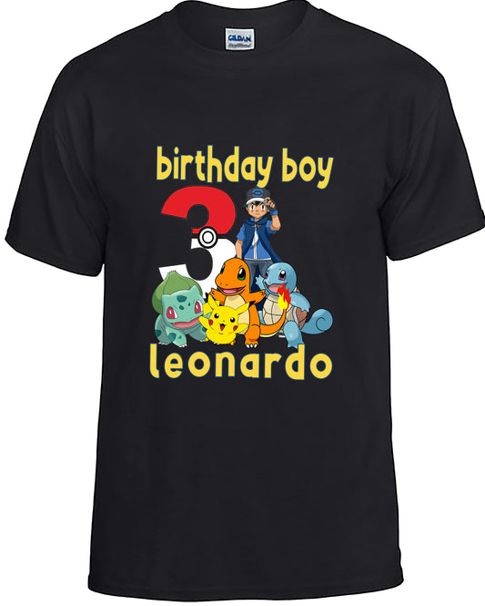 Pokémon Personalized Birthday T-Shirt.