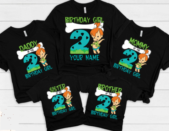 Flintstones Birthday Shirt, Cartoon T-Shirt.