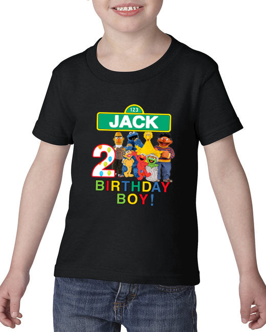 Sesame Street Family Birthday personalized t-shirt