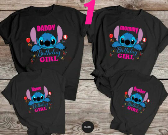 Stitch Patronizable Birthday Shirt.