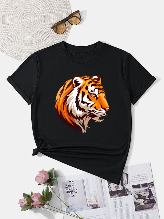 Tiger tee for casual wear or party, fun, casual.