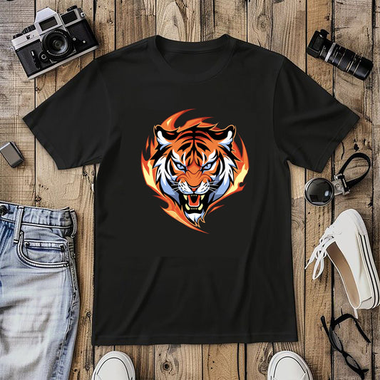 Tiger tee for casual wear or party, fun, casual.