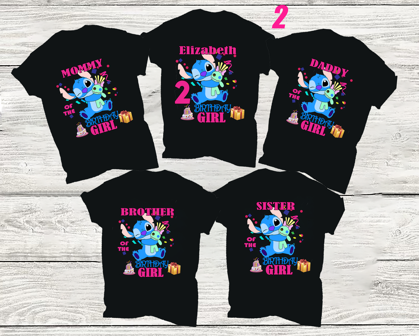 Stitch Birthday Shirt, Personalized Birthday Shirt, Custom Stitch Birthday Shirt, Stitch Birthday Girl Shirt, Stitch Birthday Family Shirts