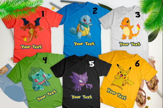 Pokemon personalized Shirt.