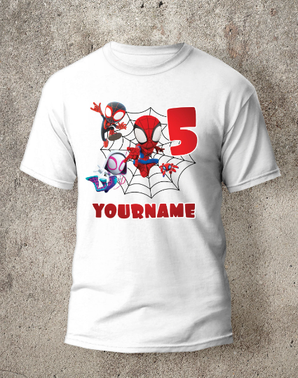 Spidey Birthday Shirt, Spidey and his amazing friends birthday, Personalized shirt, Spidey birthday, Spidey