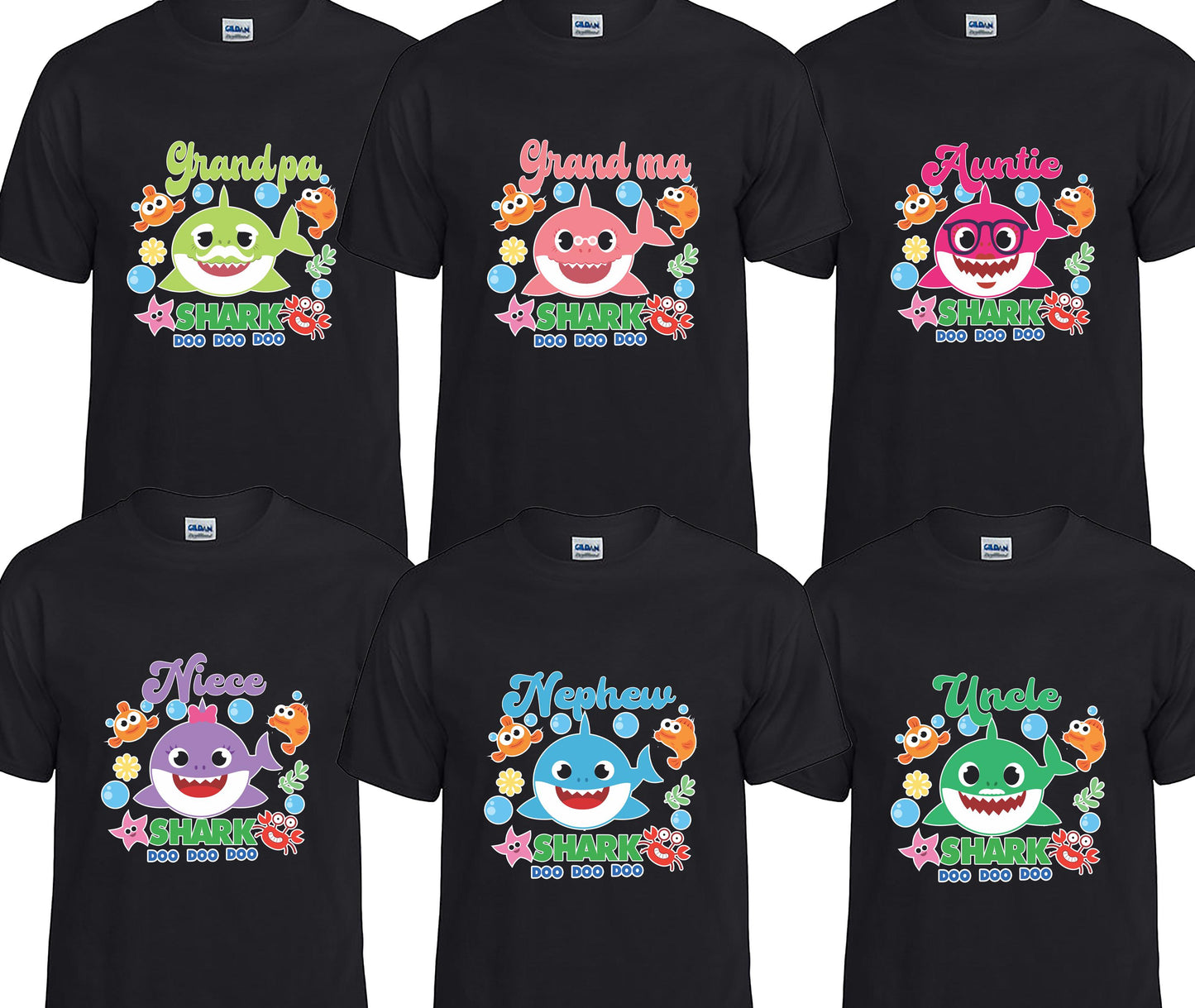 Family Baby Shark Personalized Shirts, Baby Shark, Family, Birthday.