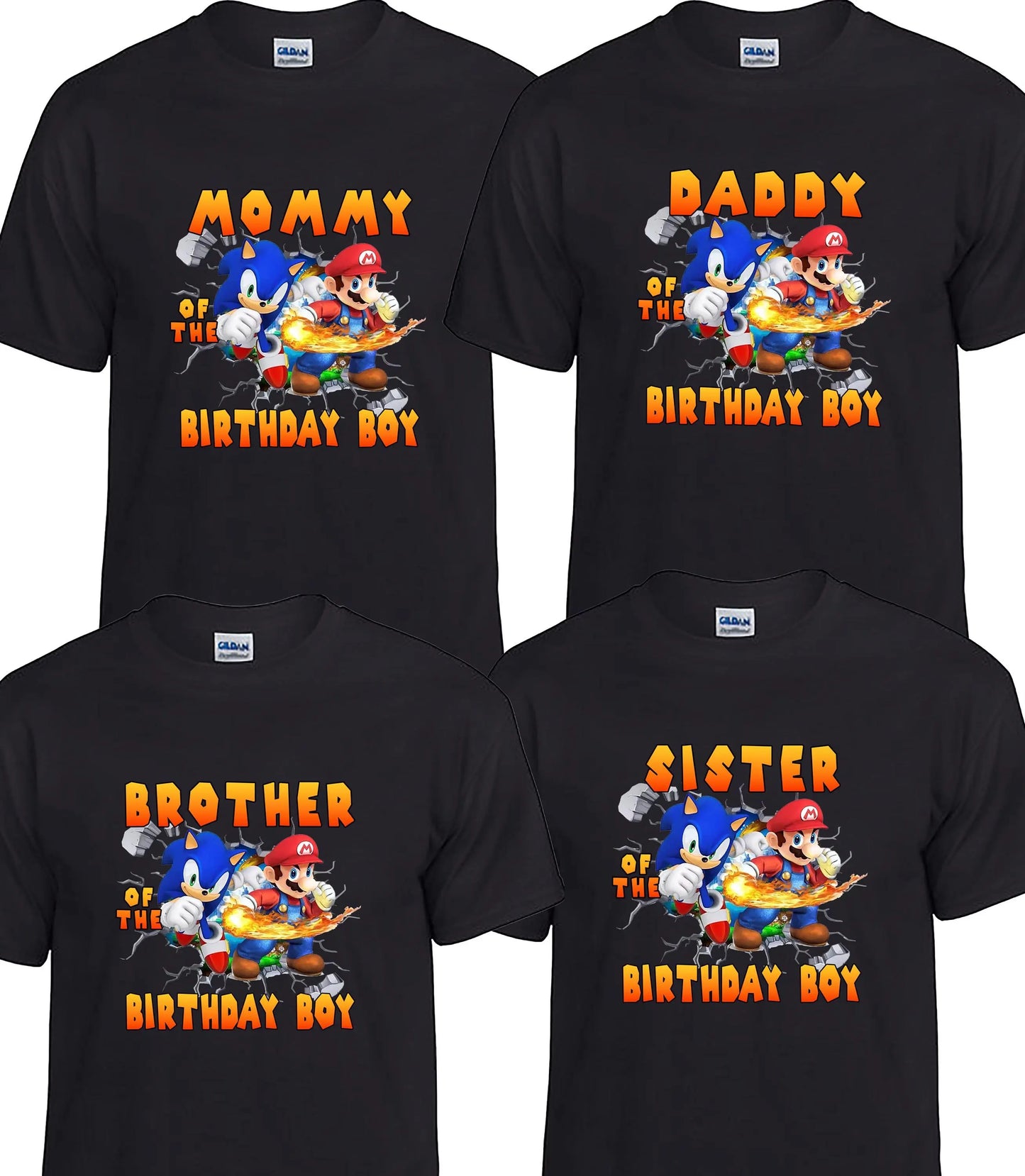 Sonic, Mario, and Pokemon Birthday Tee.