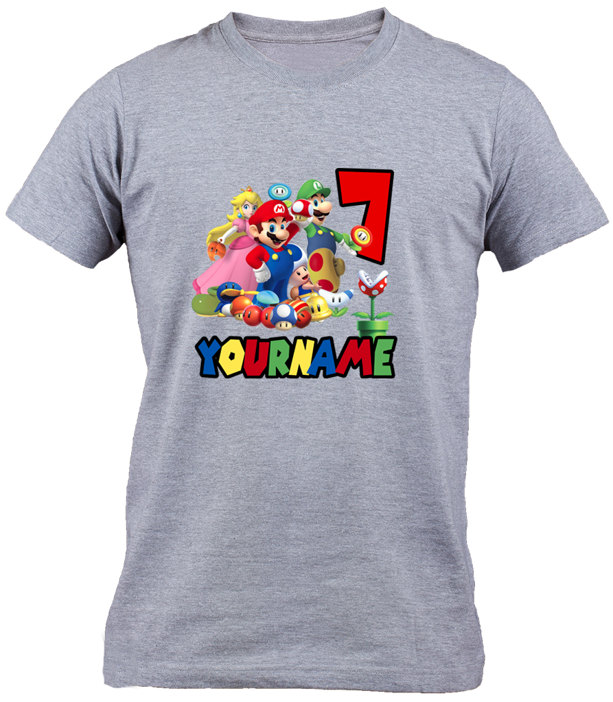 Super Mario personalized T-shirt.