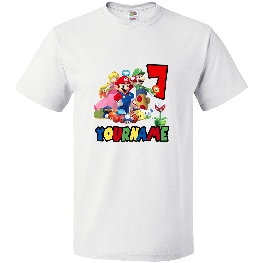 Super Mario personalized T-shirt.