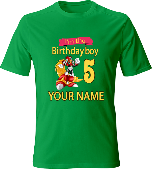 Mega Man birthday T-shirt X6.