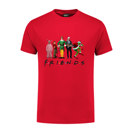 Friends T-shirts Grinch, Elf, home alone.