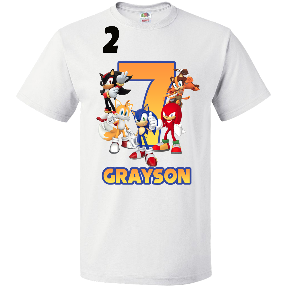 Personalized sonic birthday shirt