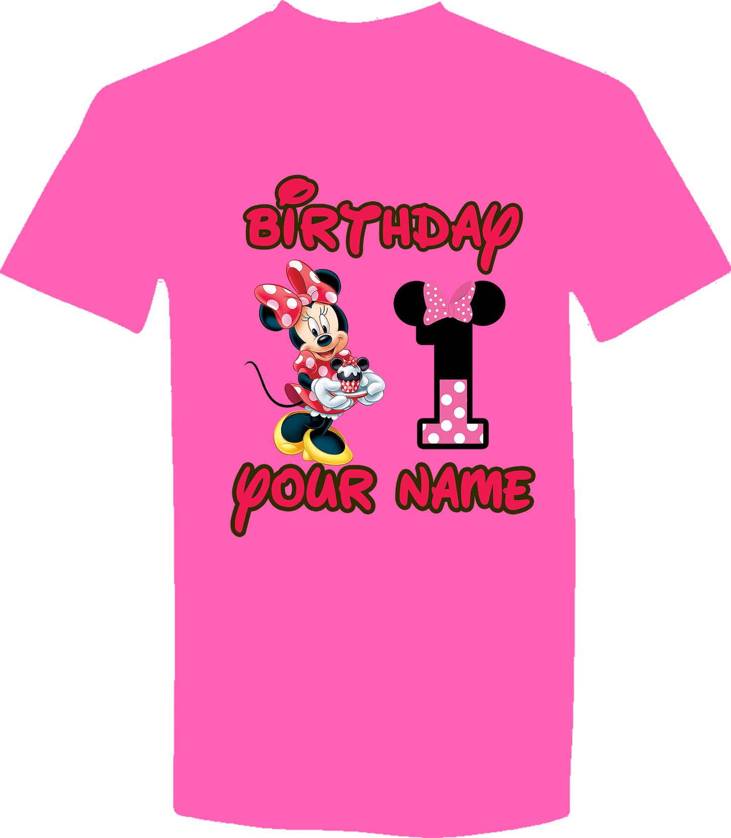 Minnie personalized T-shirt.