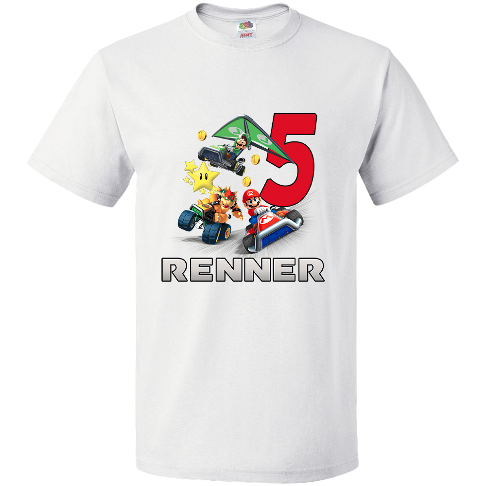 Mario kart personalized T-shirt.