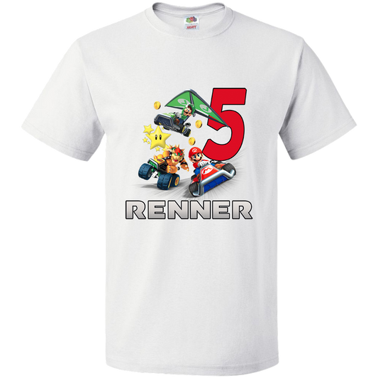 Mario kart personalized T-shirt.